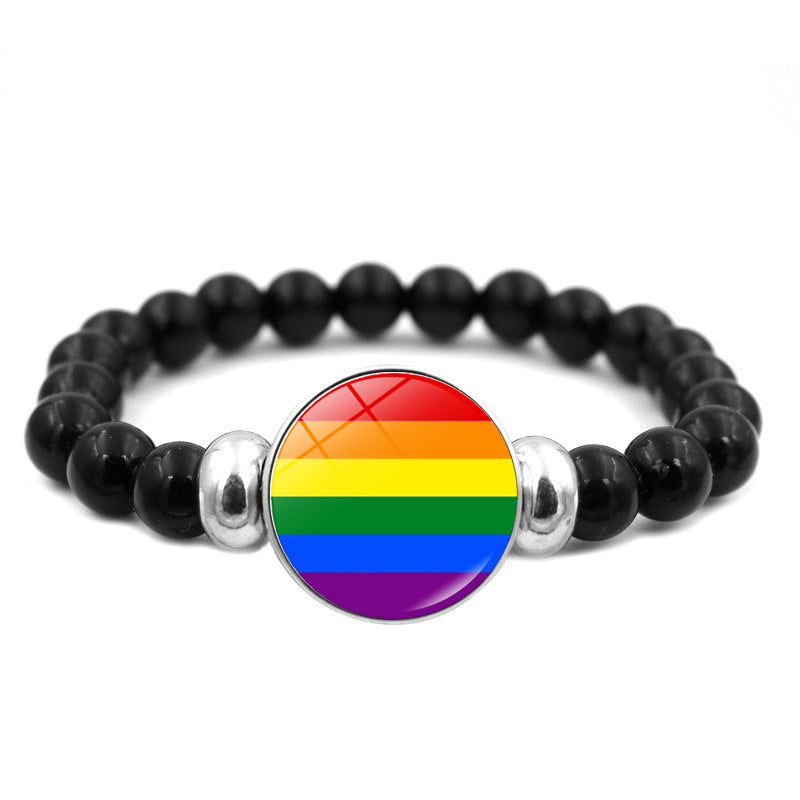 Pulsera de cuentas hechas a mano de tiempo iridiscente al por mayor